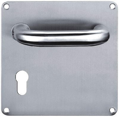 Stainless Steel Tubing Lever Handle with Plate